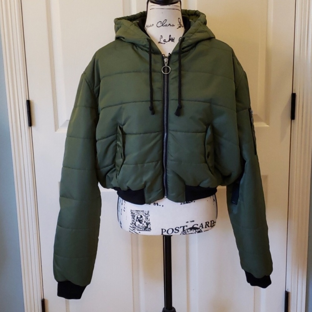 - UGC. Hudson bomber puffer jacket.